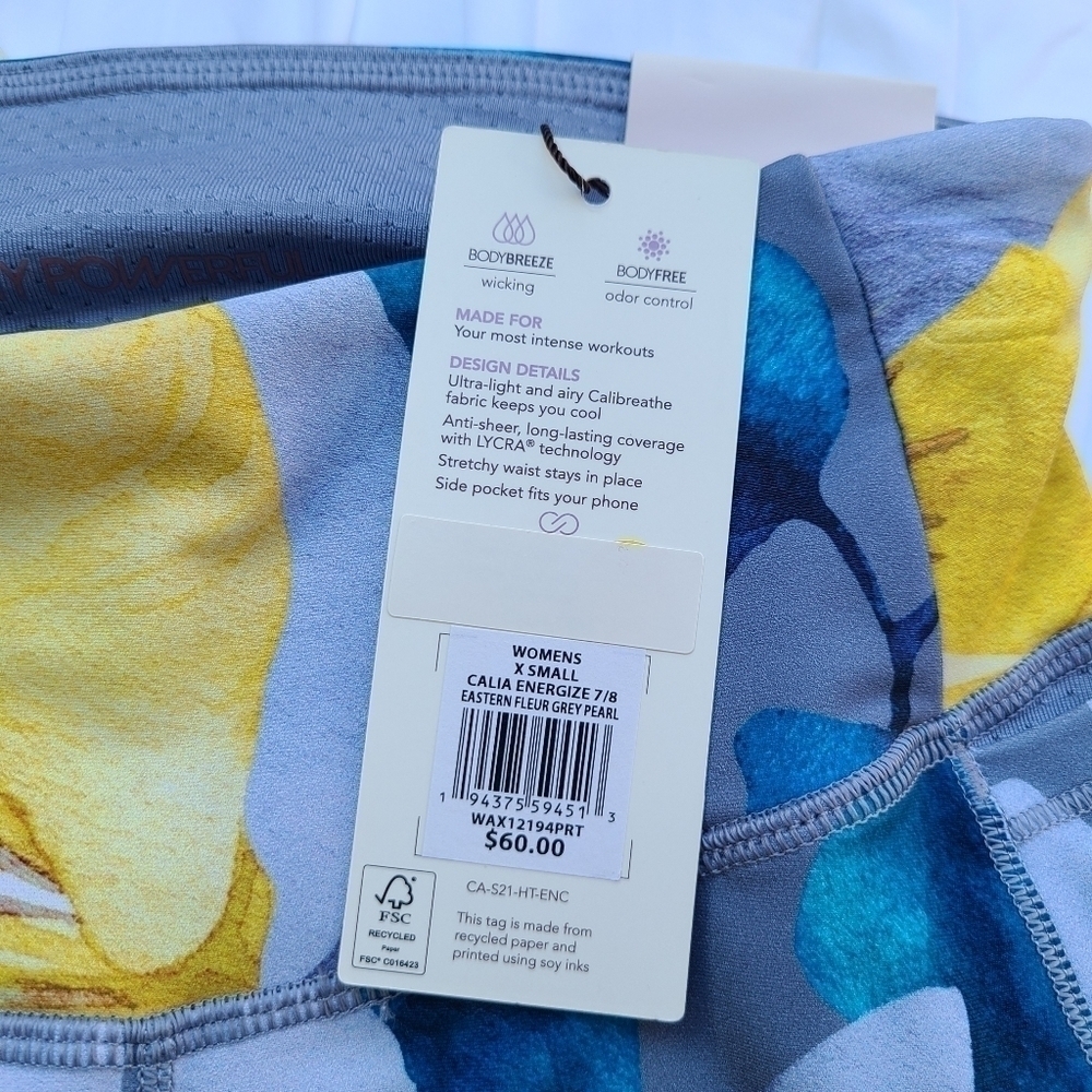 Calia Energize 7/8 Floral Leggings, Size XS - Picture 12 of 14